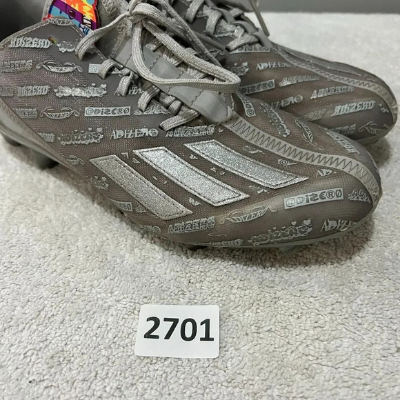 Adidas Adizero Mens Sz 9 Big Mood Silver Football Cleats GY4380 - Picture 16 of 16